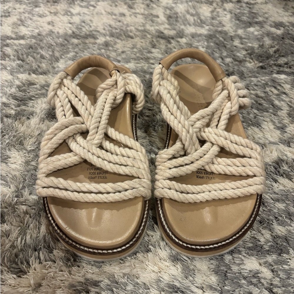 Beige Rope Sandals